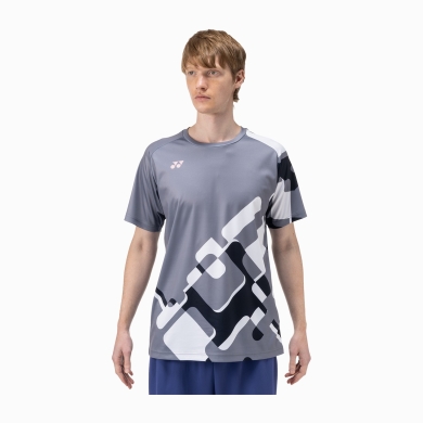 Yonex Sport T-shirt Practice Graphic Print 16748 (100% Polyester) 2025 grey Men's